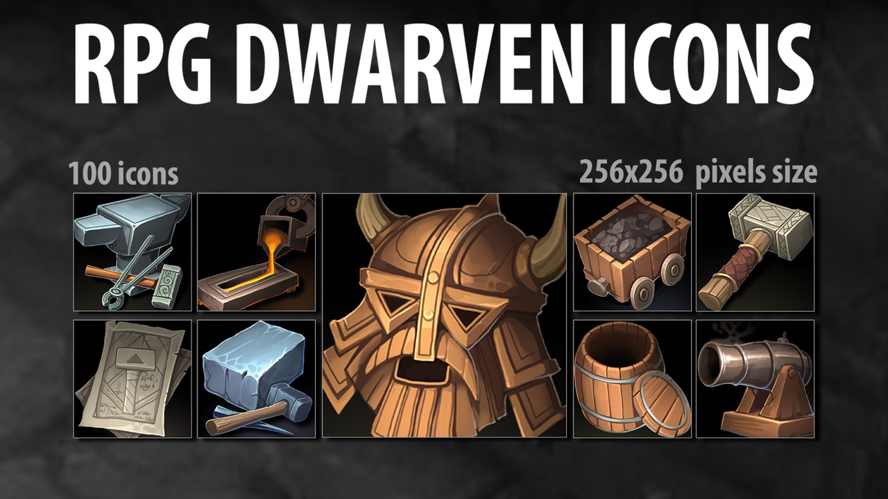 Media 1 for listing RPG Dwarven Icons