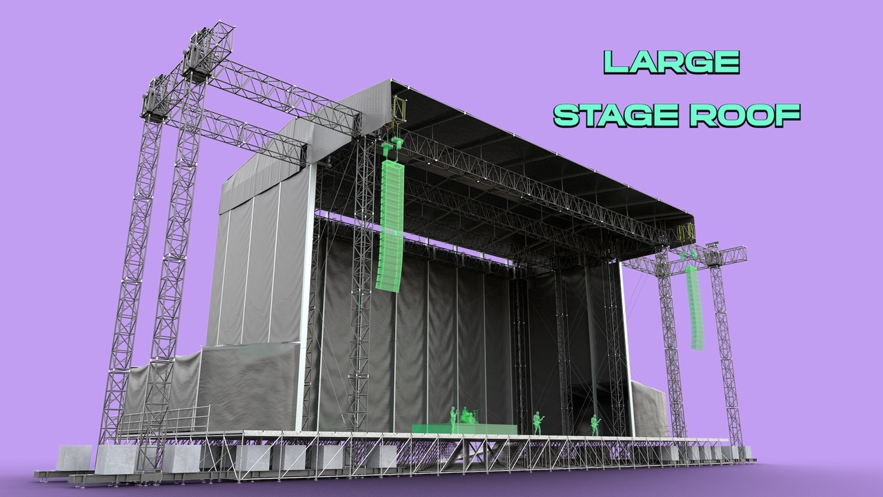 Media 1 for listing Stage Roof System – Modular Ground Support