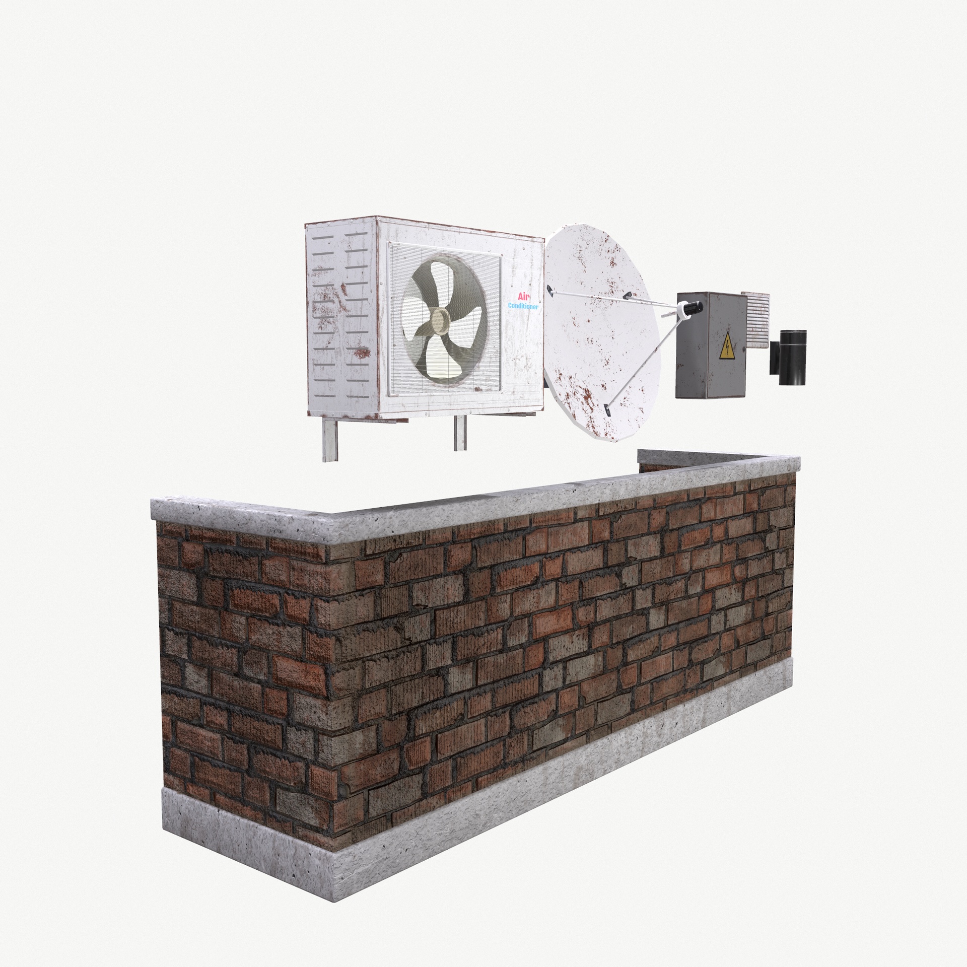 Media 1 for listing Urban Exterior Details Prop Pack - Wall and Building Accessories Game Ready