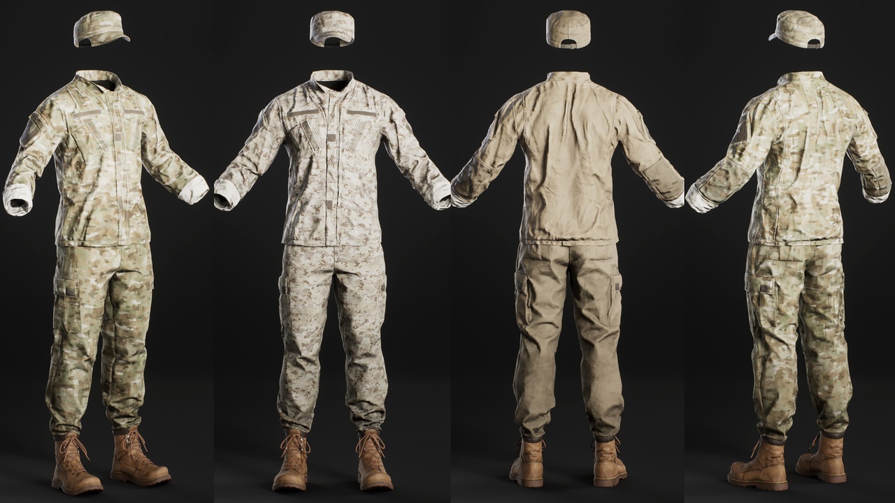 Media 1 for listing Desert Military Outfit 01