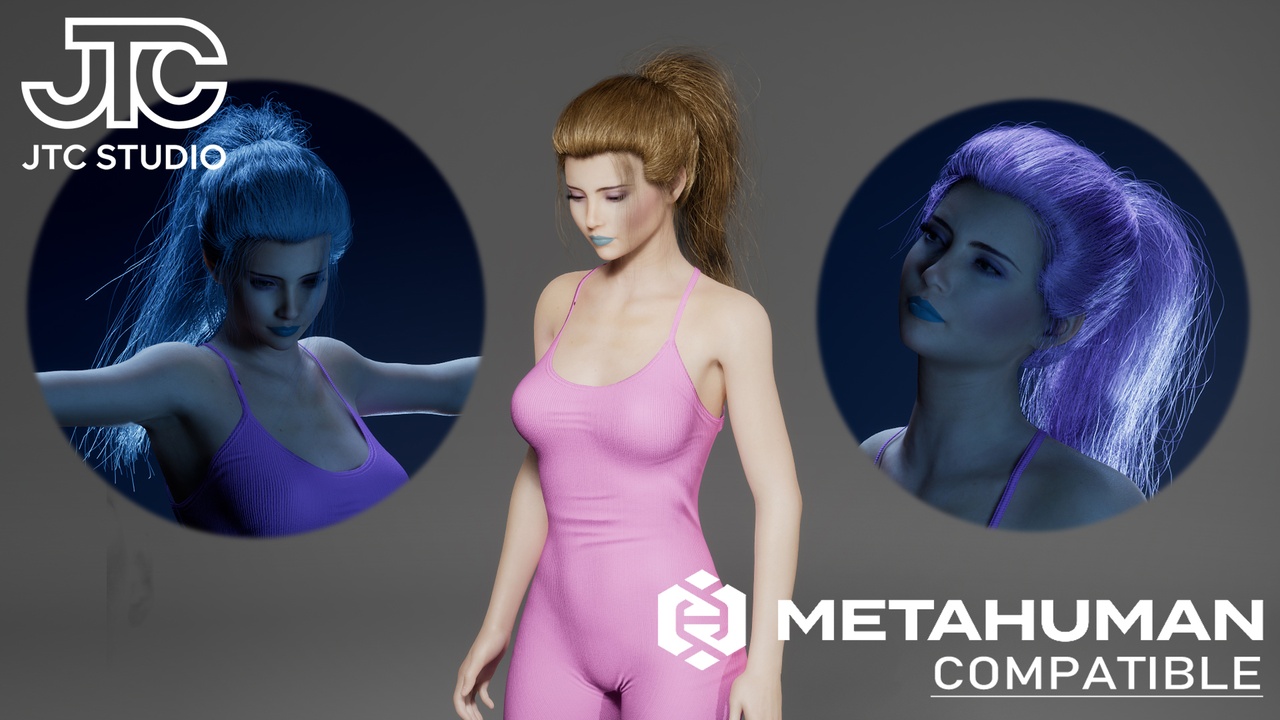 商品 Ponytail hairstyle Of Groom For Metahuman 的媒体 1