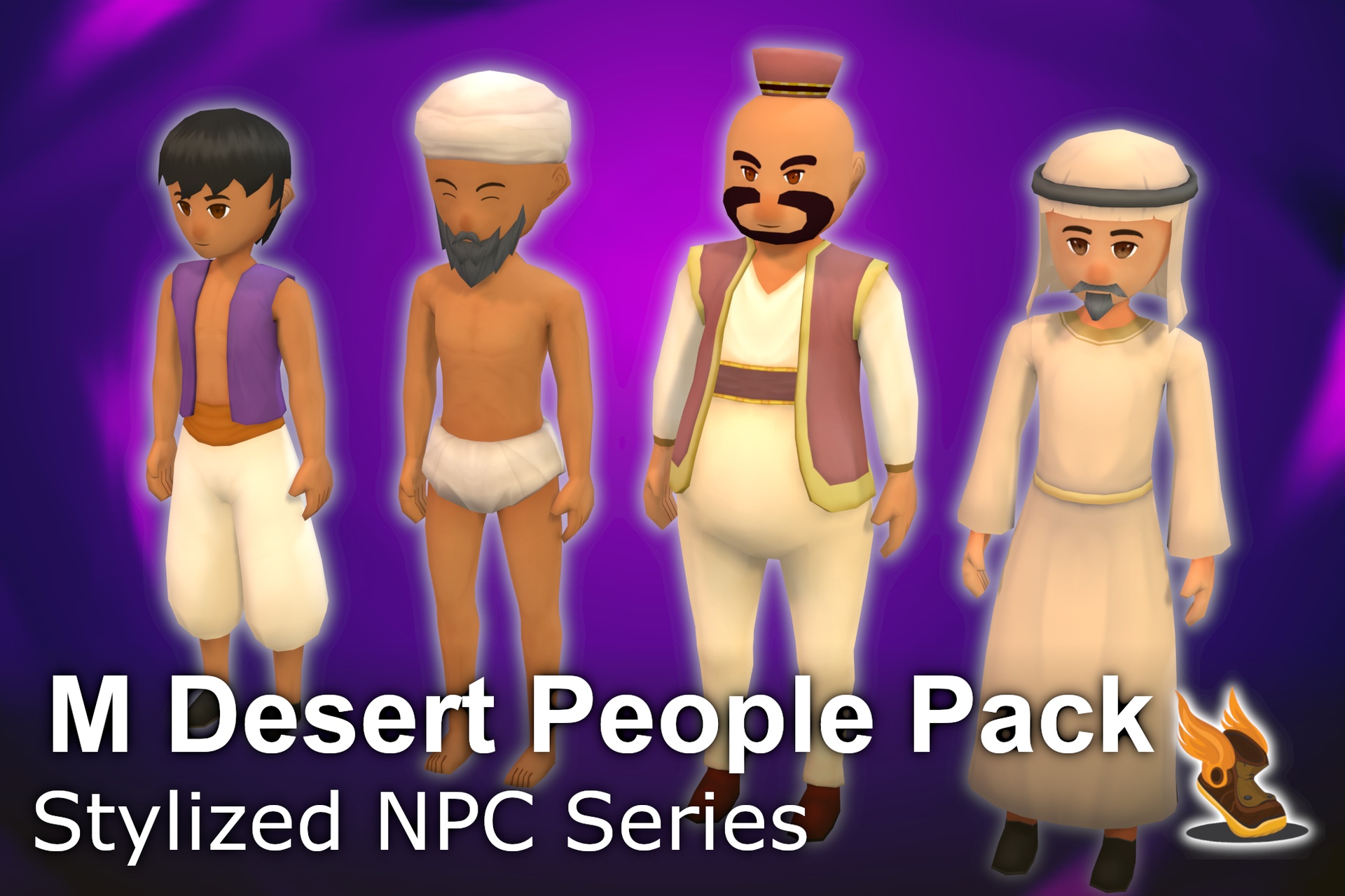 Media 1 for listing Stylized NPC - M Desert People Pack