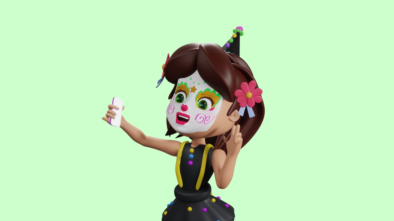 Media 1 for listing 3 Cute Funny Clowns Girls