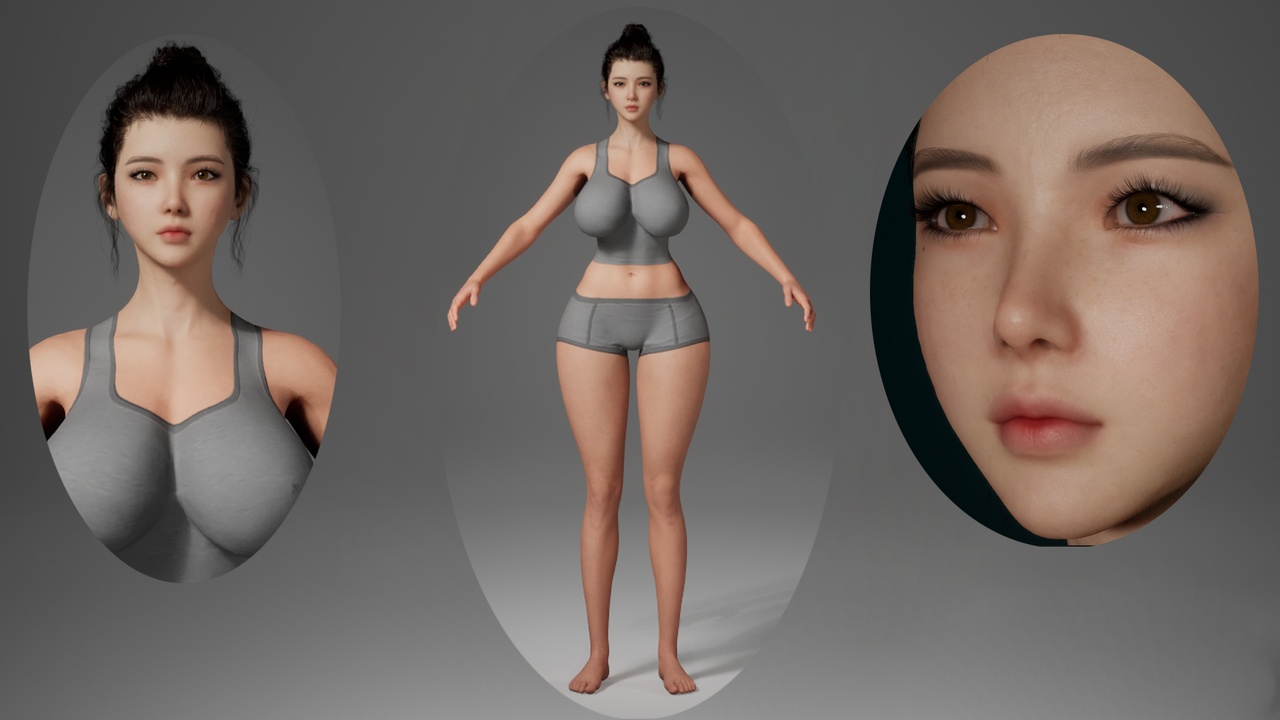 Media 1 for listing Editable MetaHuman female character - Lingjun.With hair, no clothing included.