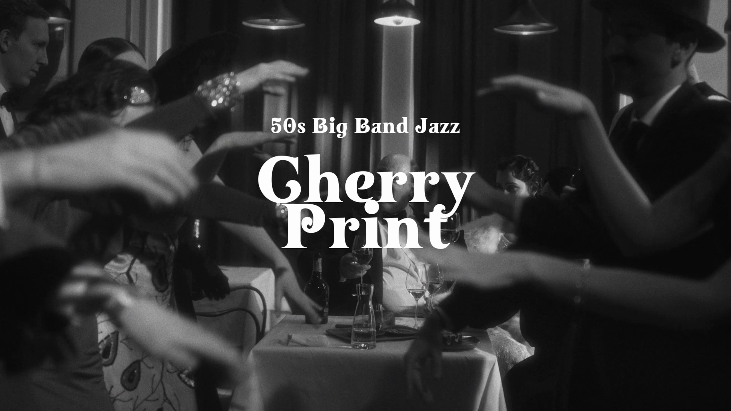 Media 1 for listing Cherry Print / 50s Big Band Jazz