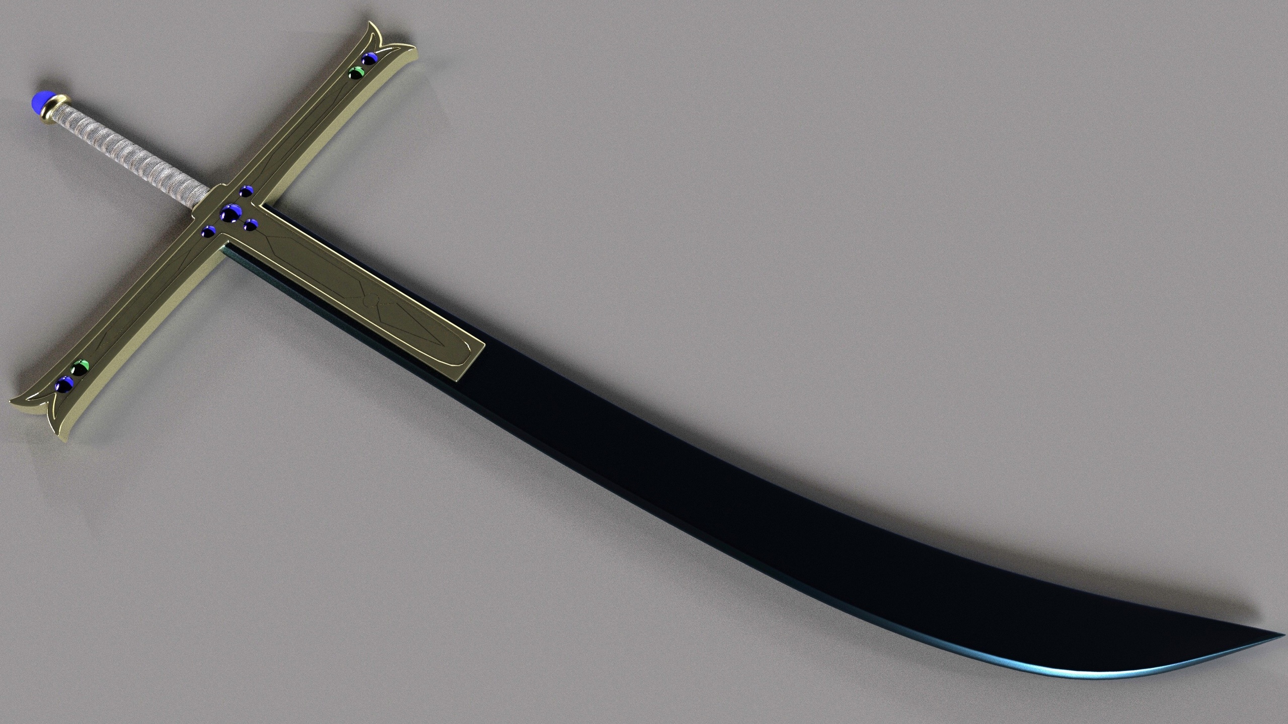 出品Black Blade - Anime Inspired Greatsword 3D Model - Hawkeyeのメディア1
