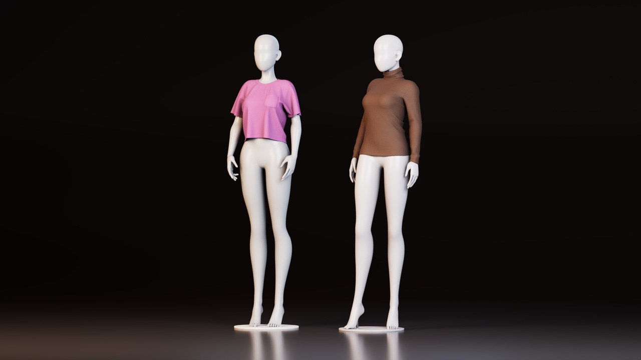 Media 1 for listing Female Fashion Mannequin Pack with Casual Clothing