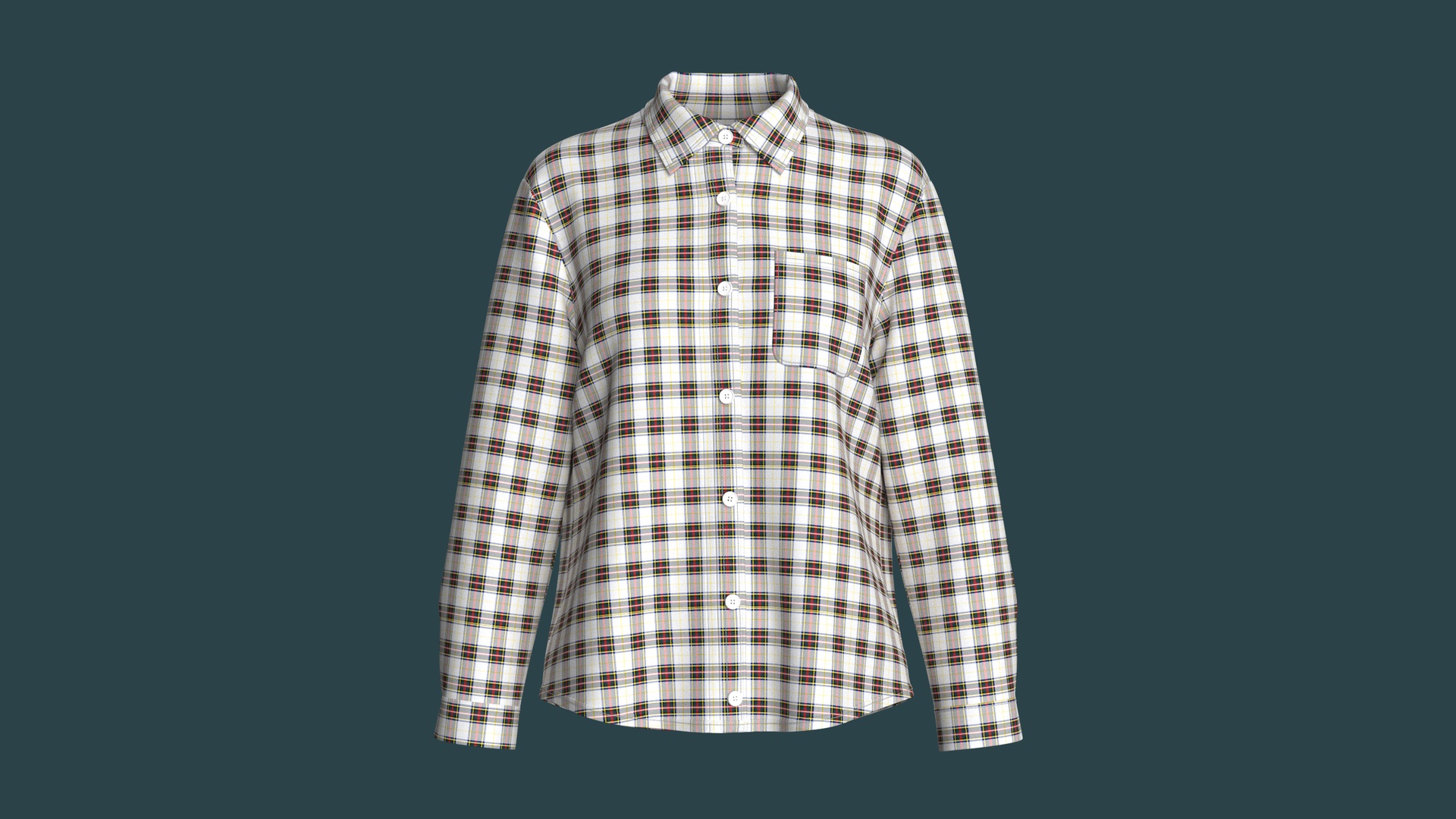 Media 1 for listing Girls Multi Color Plaid Check Button - Up Shirt | High Poly