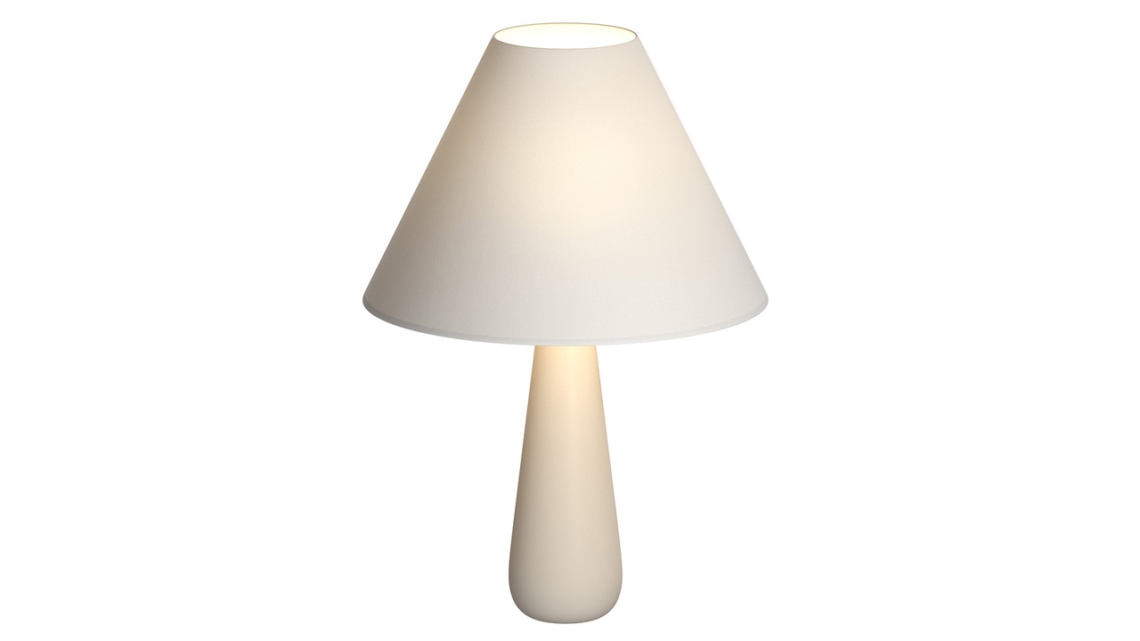 Media 1 for listing Minimalistic White Cone Table Lamp
