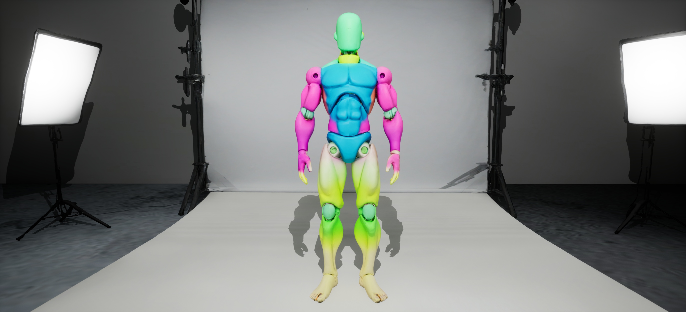 Basic Mannequin Rig Rainbow Mannequin Character - Ready To Rig | Fab