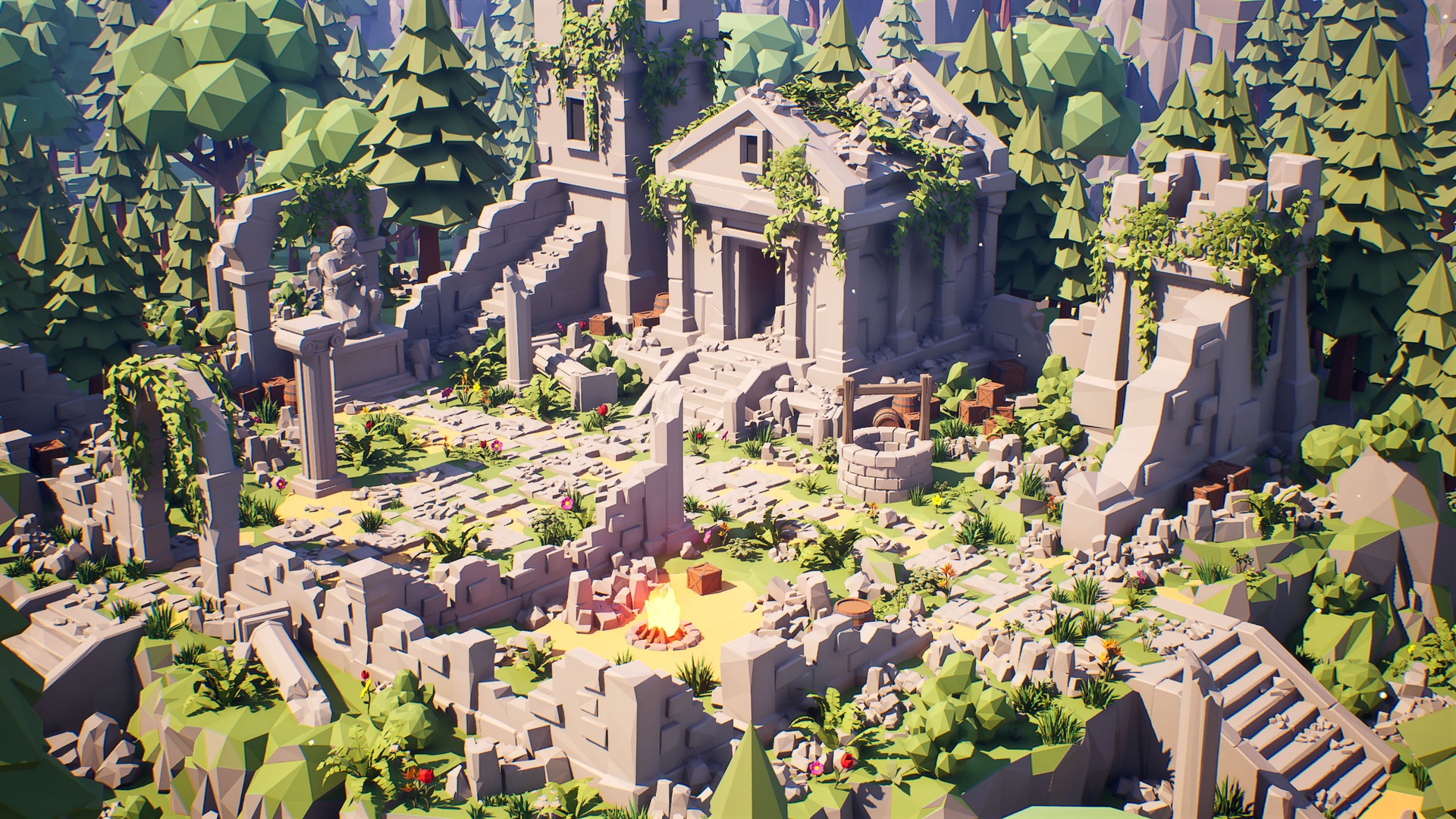 Media 1 for listing Ruins - Polyart Environment