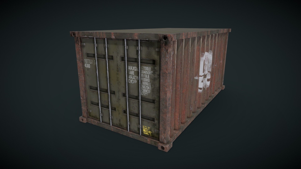 Freight shipping container - Rusted | Fab