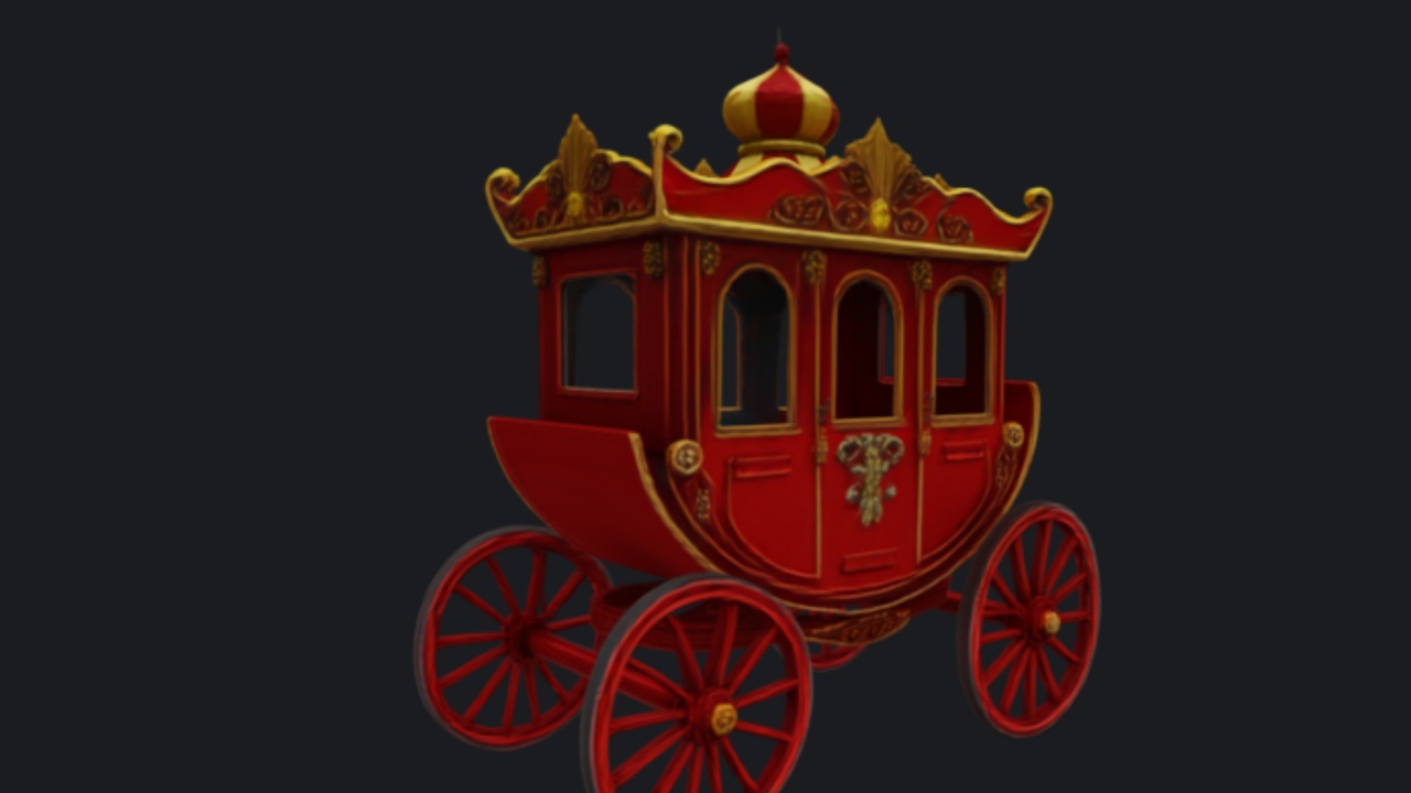 Media 1 for listing Wedding Horse Carriage 3D Model