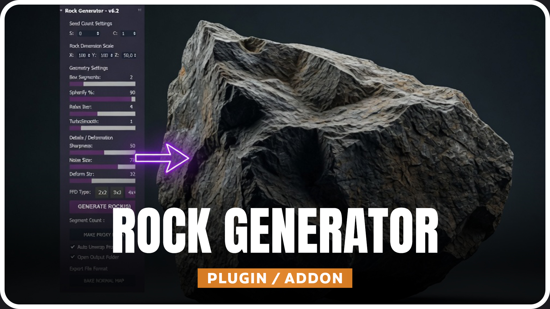 Generator Rocks Design 3ds Max Rock Generator | Fab