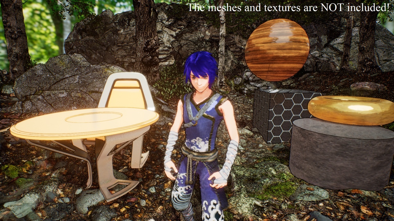 Media 1 for listing AnimeX: Post Processing Based Anime and Manga Stylistic Rendering Pack