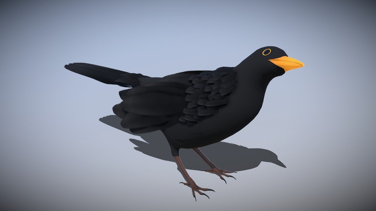 商品 Animated black bird 的媒体 1