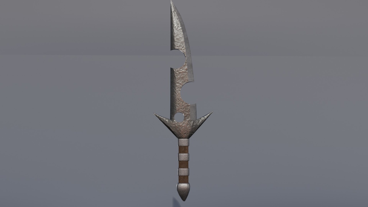 Media 1 for listing Fantasy Curved Short Sword – Game Ready Low Poly Weapon | Unreal Engine & Unity