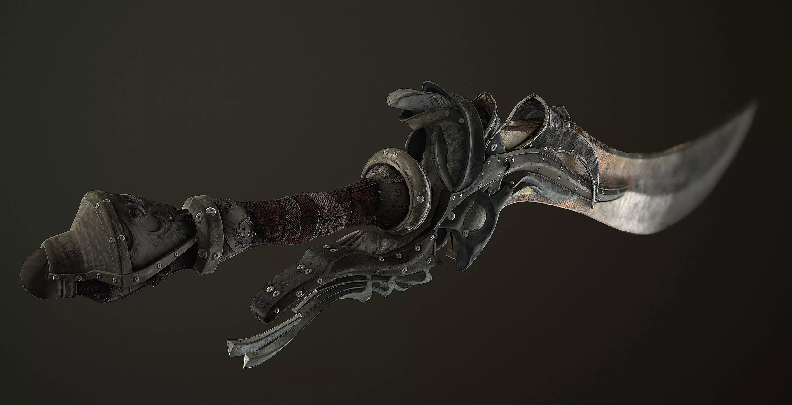 Media 1 for listing Fantasy Curved Sword - Game-Ready 3D Model
