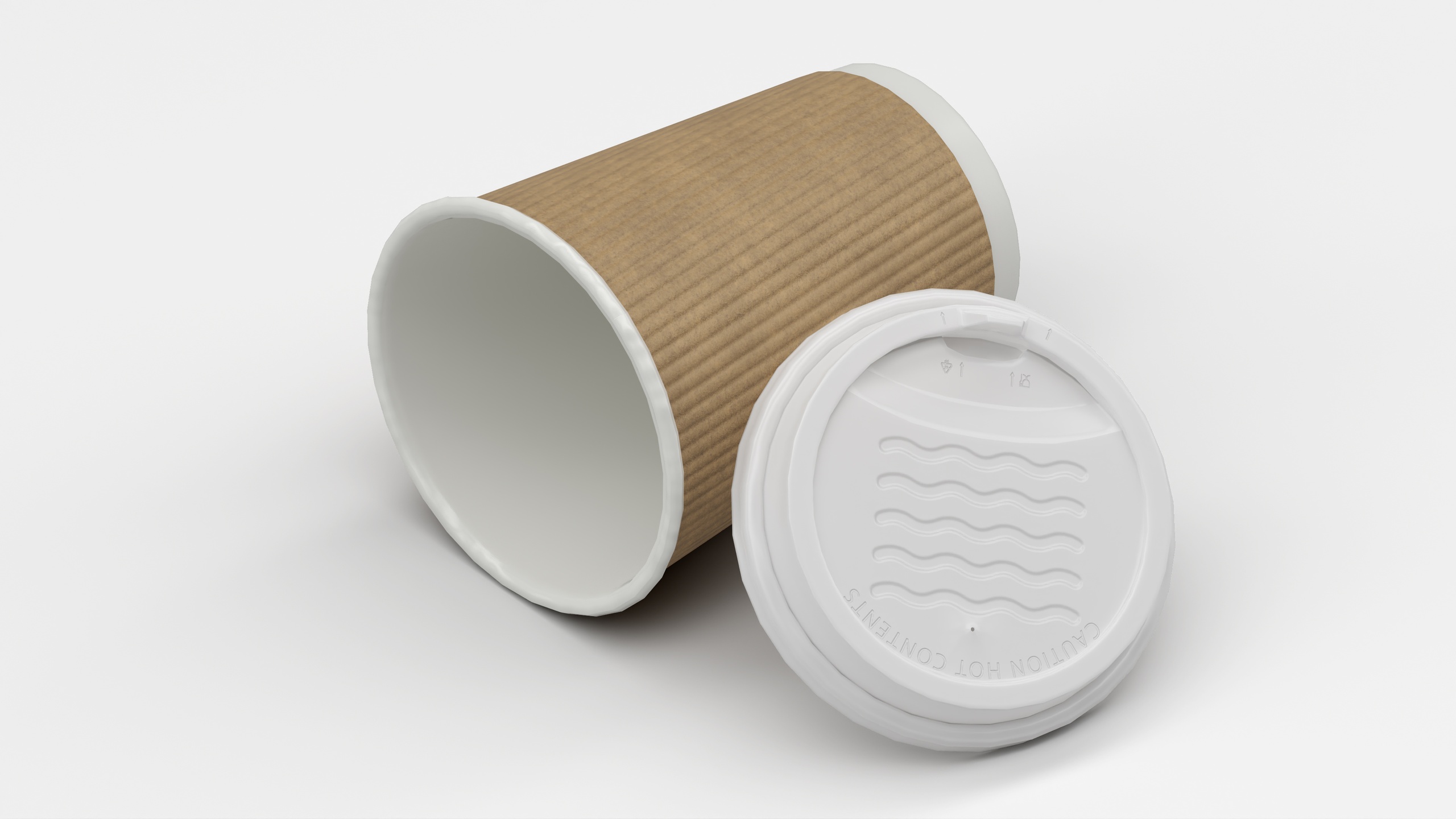 Media 1 for listing Paper Cup with Sleeve and Lid - Game Ready Low Poly