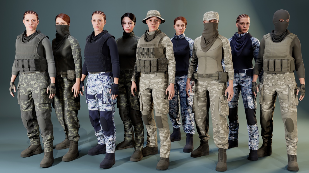 Media 1 for listing Pack Modular Tactical Clothing (Metahuman clothing)