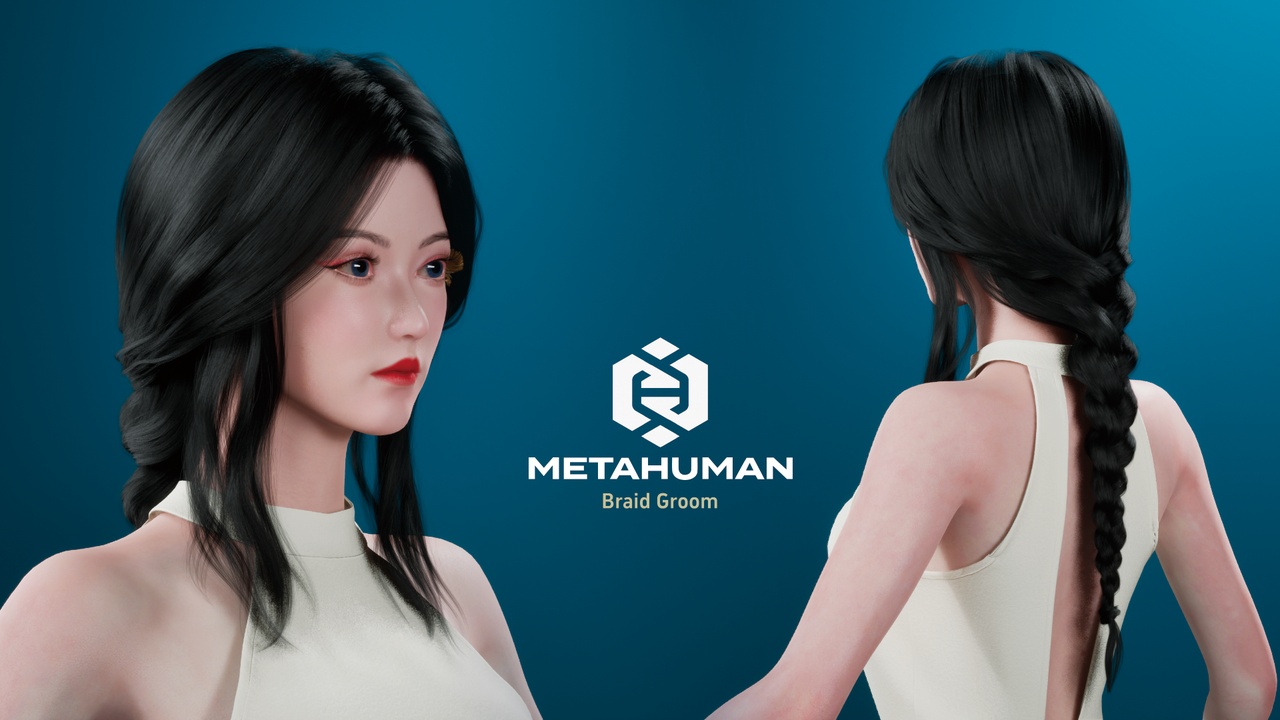 Media 1 for listing MetaHuman Braid Groom Hair