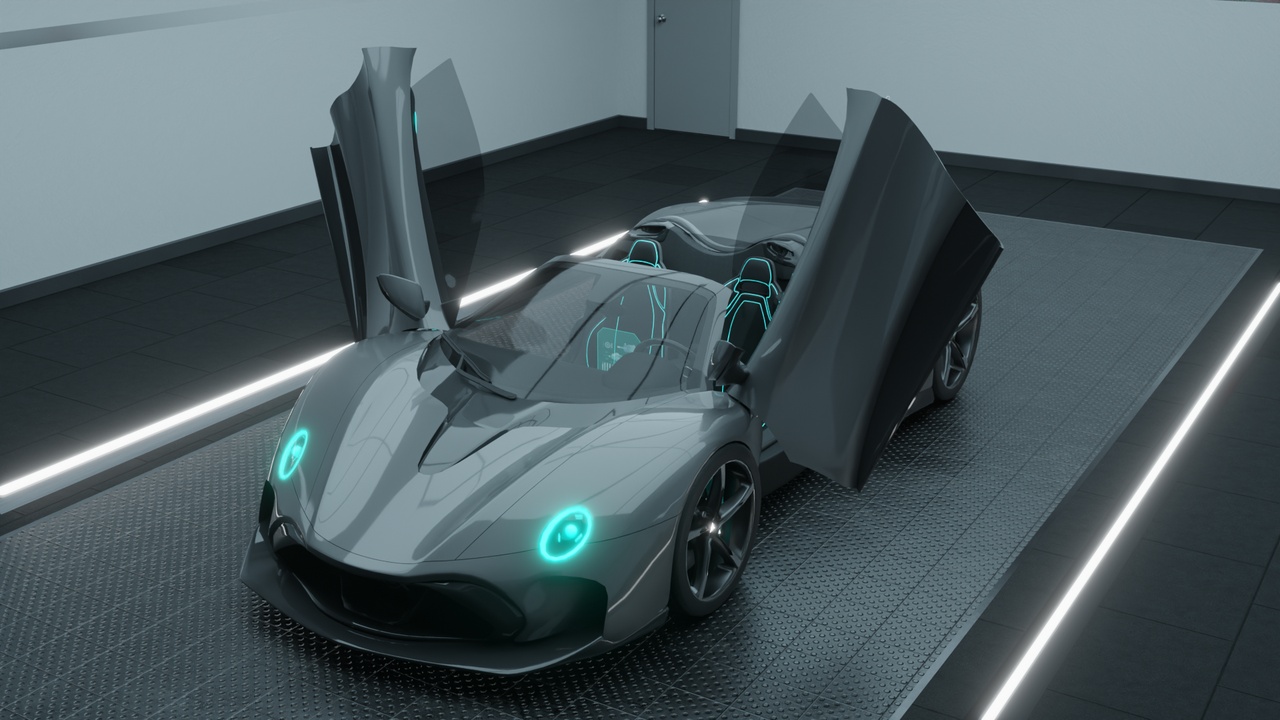 Media 1 for listing JTX SP50 Aetherion Hypercar Convertible with Full interiors, rigged and animated