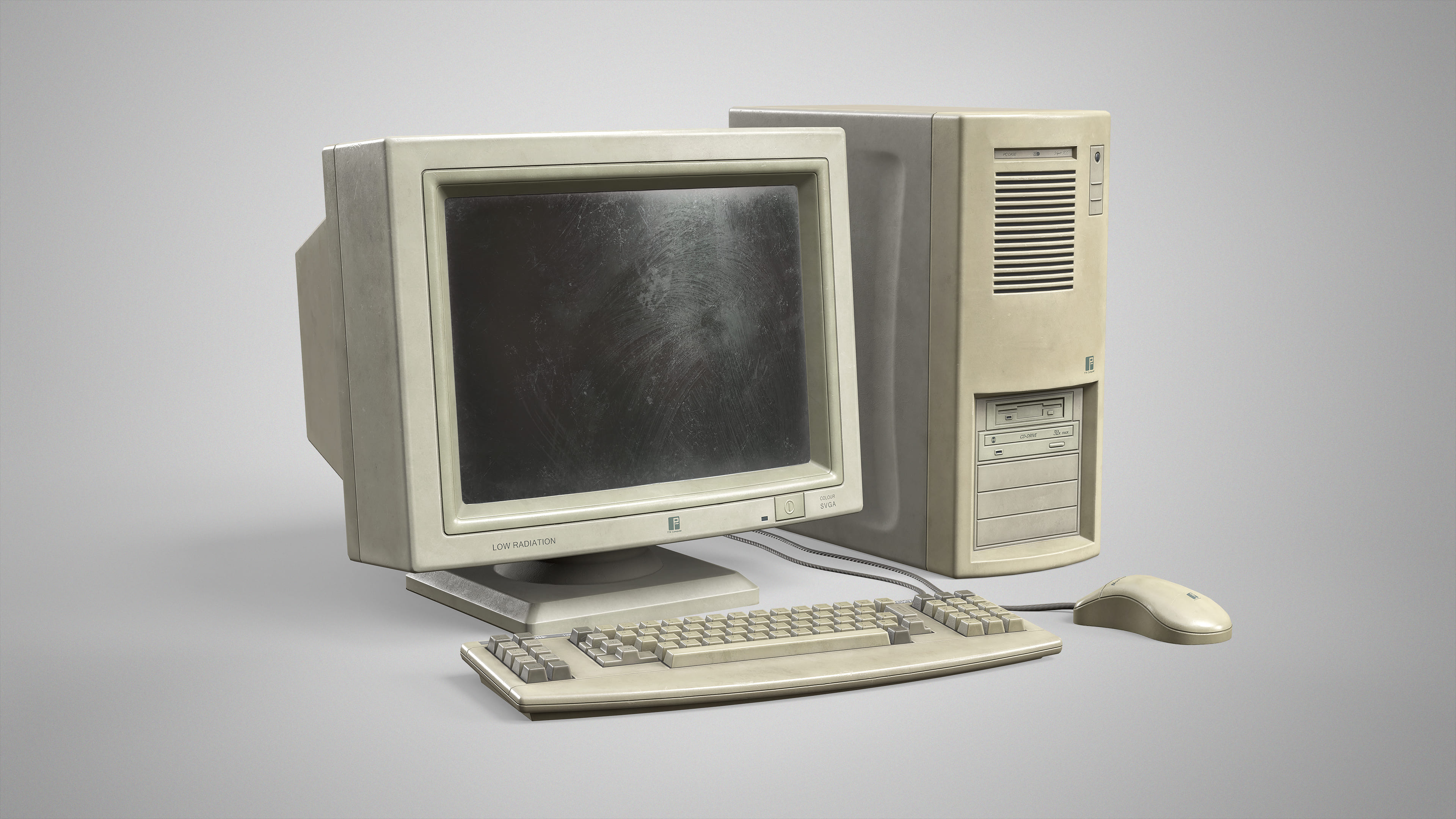 Old Computer - Retro PC Office Desktop AAA Game Ready | Fab