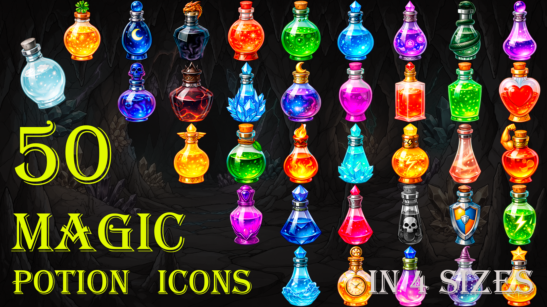 Magic Potion Icons | Fab