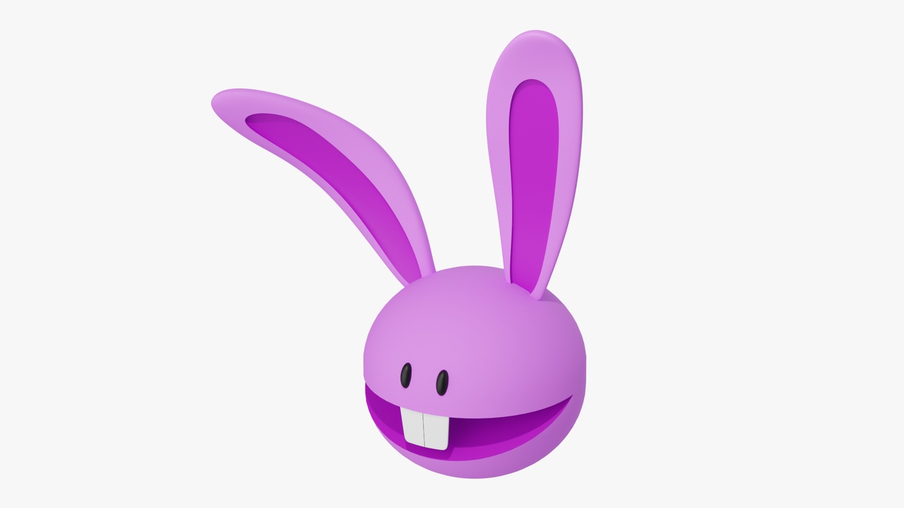 Media 1 for listing Cute Cartoon Bunny Head Keychain