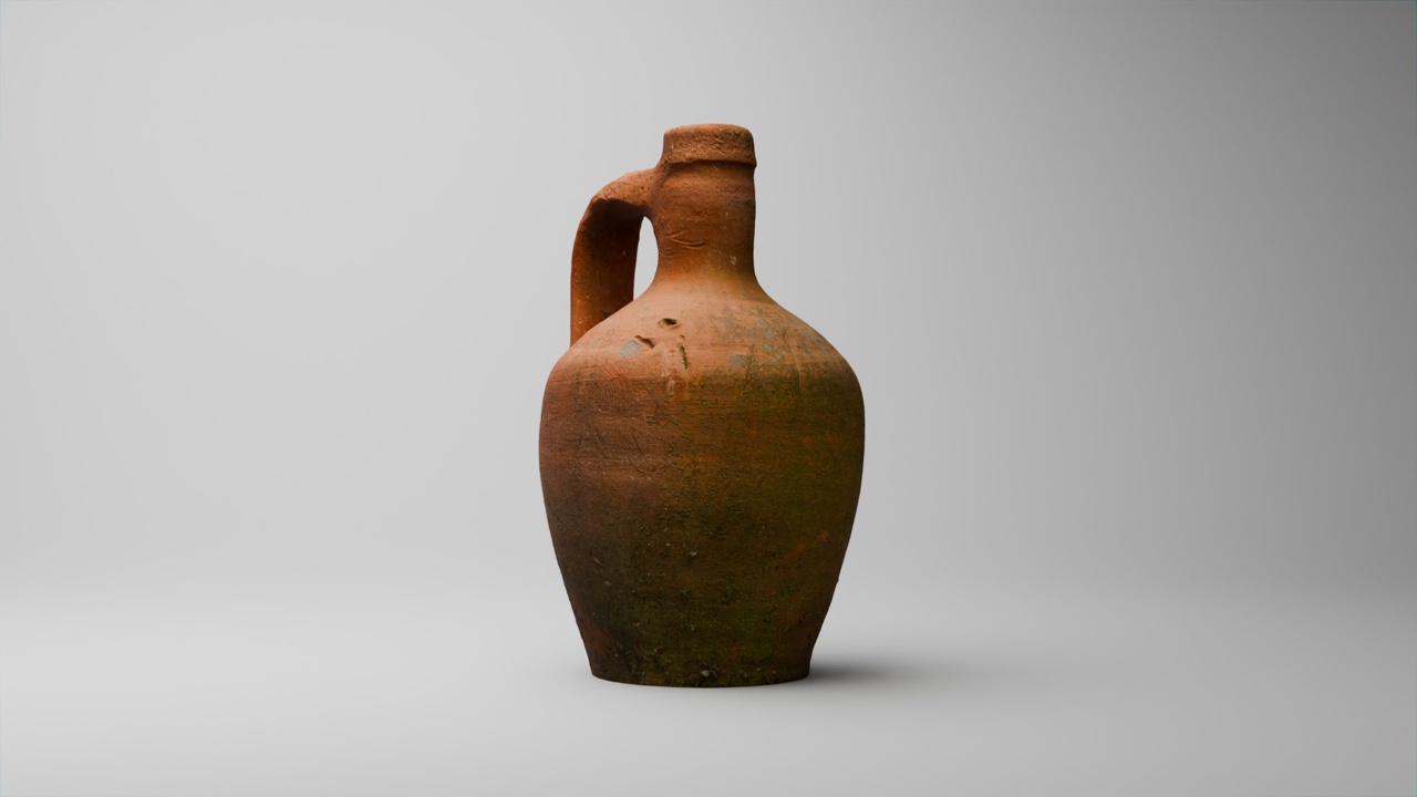 Media 1 for listing Weathered Clay Bottle – High-Poly 3D Scan | Ancient Pottery Asset