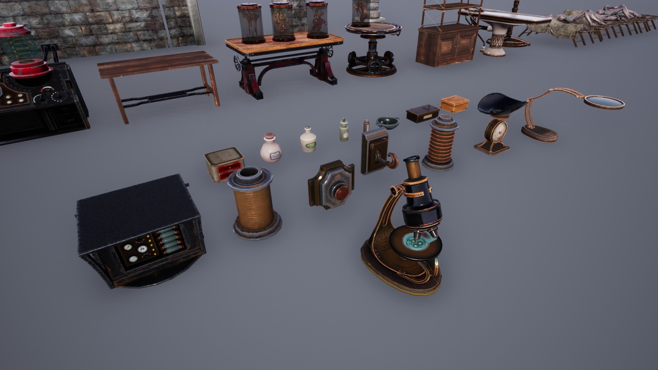 Media 1 for listing Mad scientist lab props pack