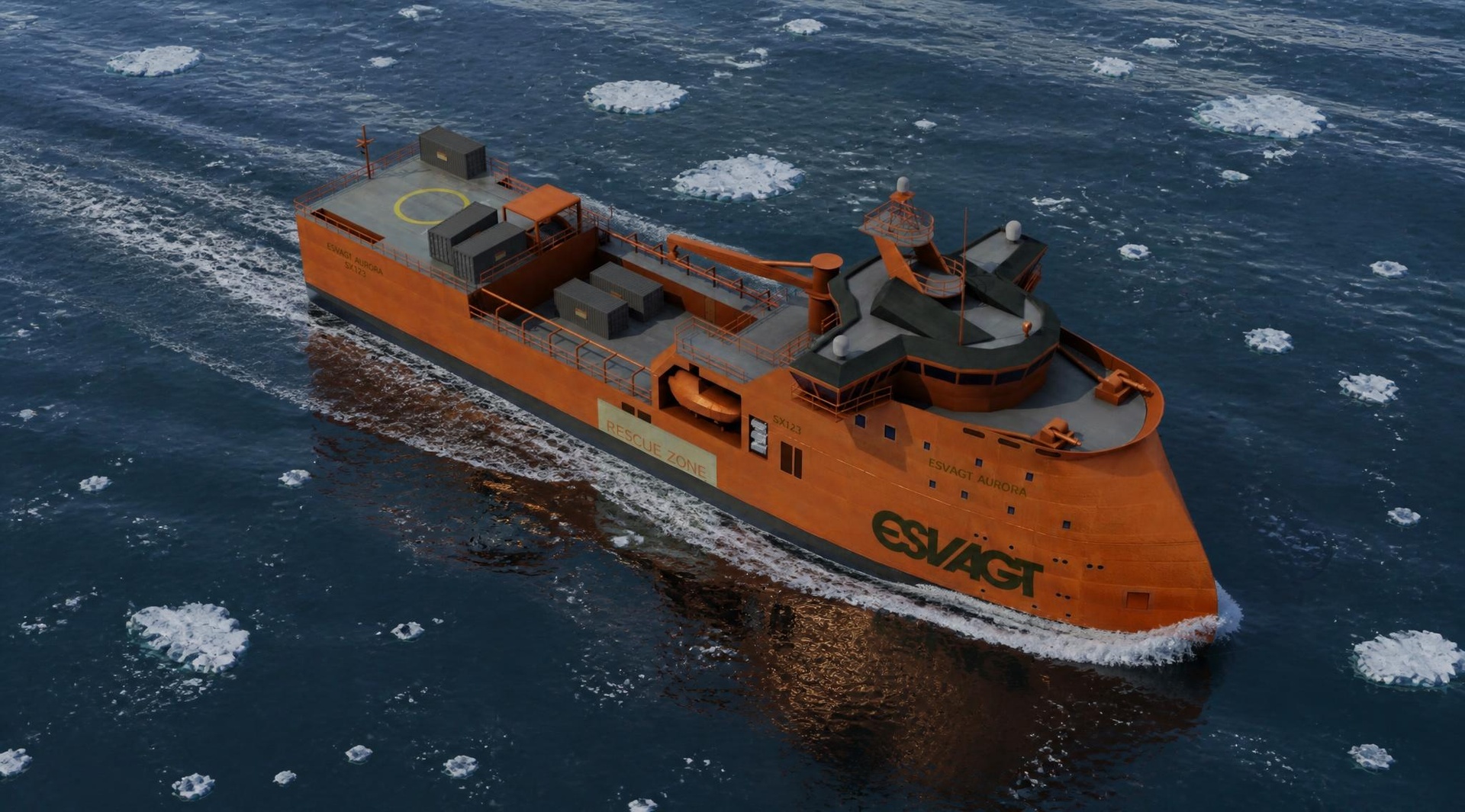 Media 1 for listing Multi-Role Emergency Response and Rescue Vessel X-Bow Hull Game Ready 3D Asset