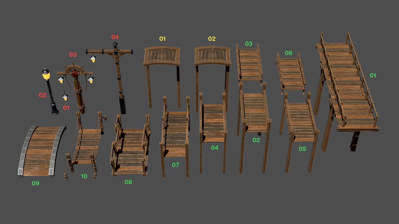 Media 1 for listing Stylized Bridge Pack 01