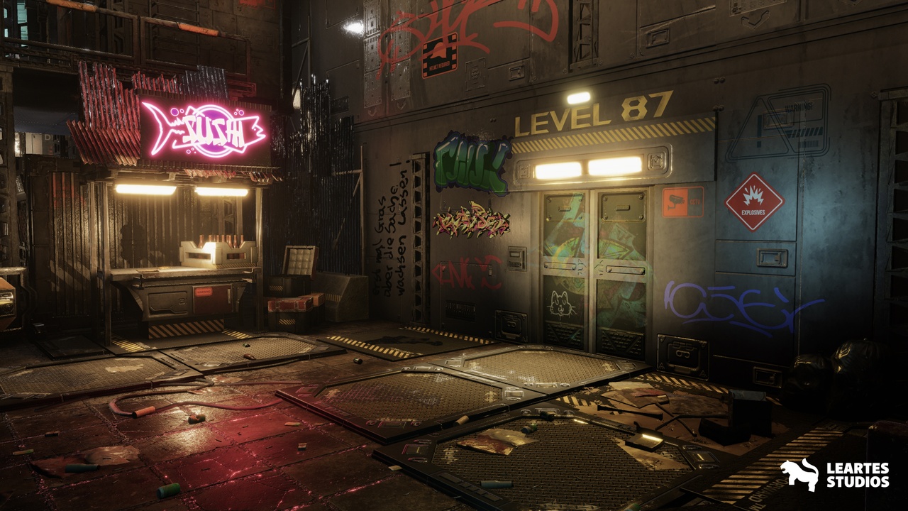 Media 1 for listing Cyberpunk Rooftop Unity Engine Environment