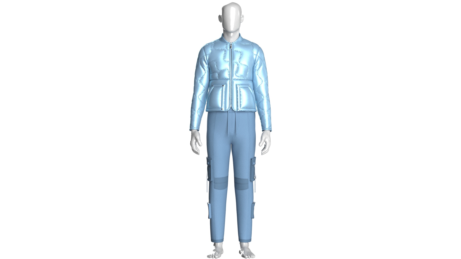 Media 1 for listing Men Puffer Jacket With Cargo Pant - Outfit V2 | High Poly