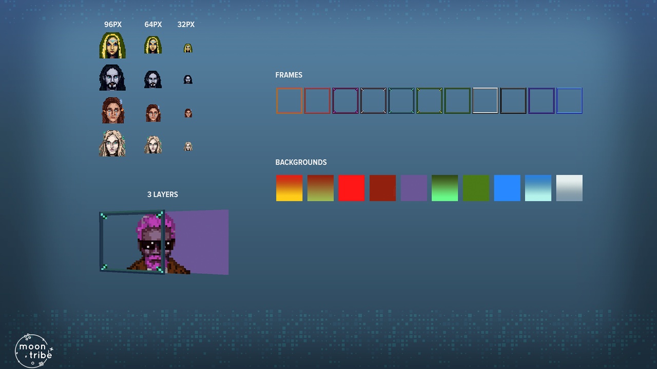 Media 1 for listing Retro Pixel Character Avatars – 122 Icons + Animated VFX