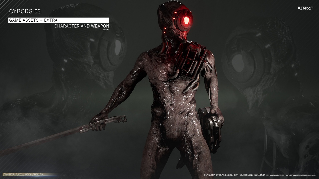 Media 1 for listing Cyborg 03 - Game Assets + Extra