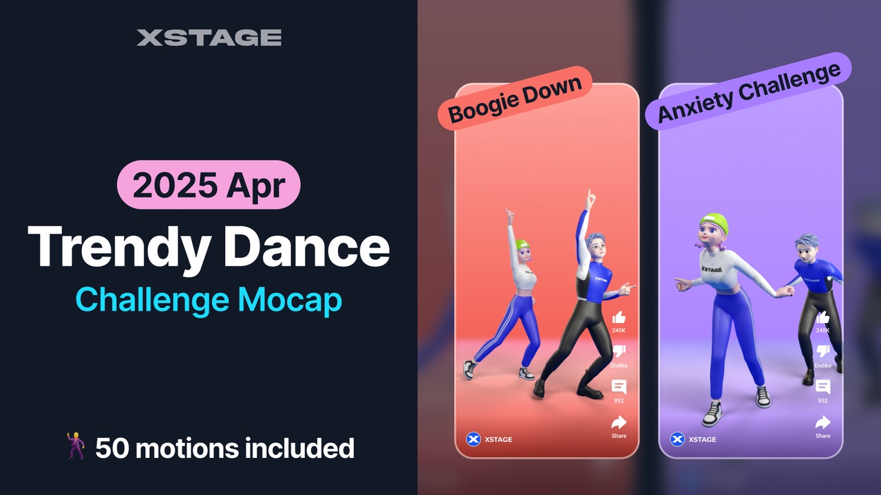 Media 1 for listing Trendy Dance Challenge Mocap Pack [2025 April]