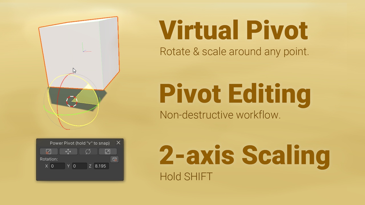 File multimediali per l'articolo Power Pivot - Rotate, Scale, Edit, Snap & Pivot Editor: 1