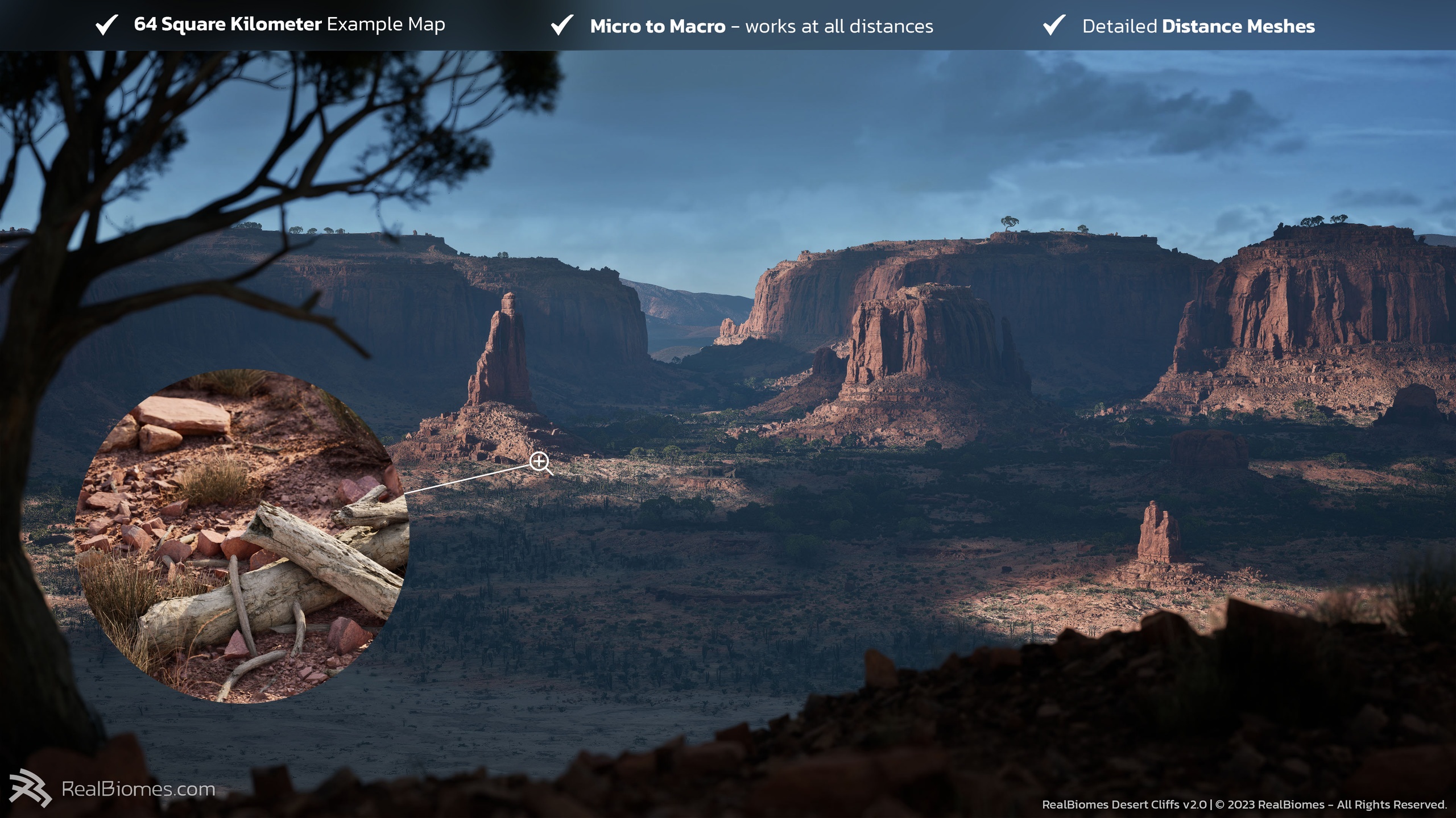Media 1 for listing RealBiomes Desert Cliffs | Realistic Monument Valley Desert Biome Environment