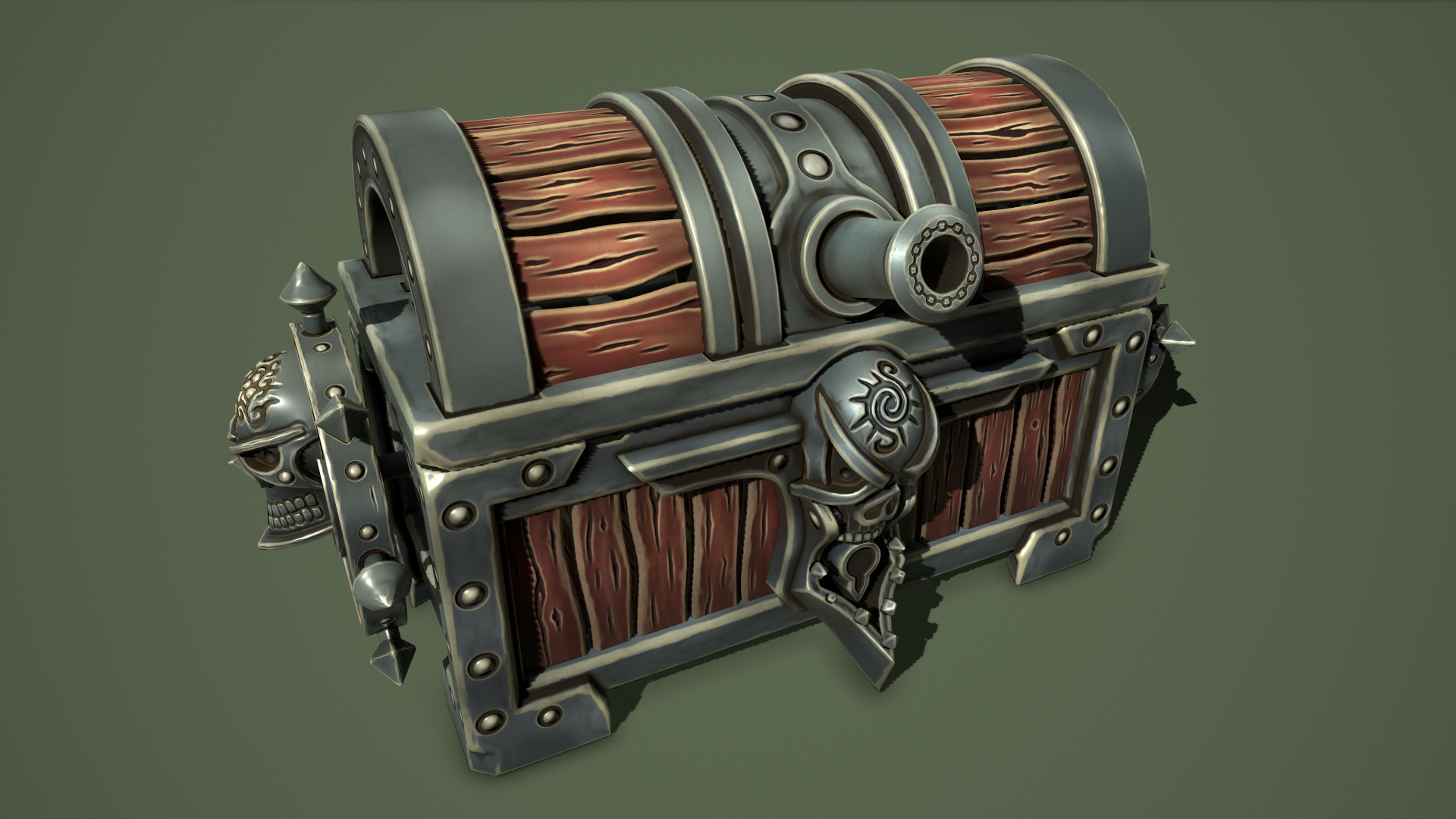 Velarde Chest Pirate chest and rudder | Fab