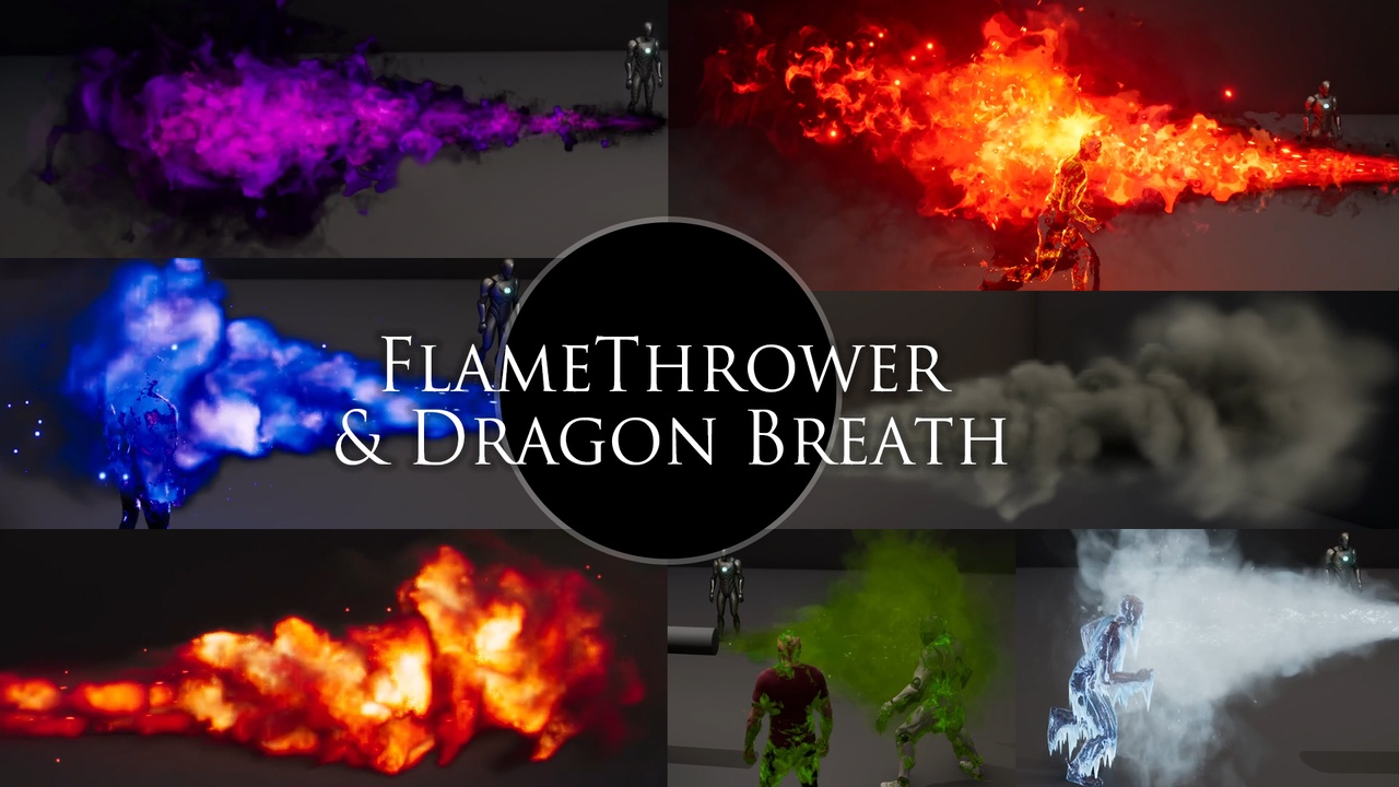 Media 1 for listing FlameThrower and Dragon Breath VFX ( with SFX )