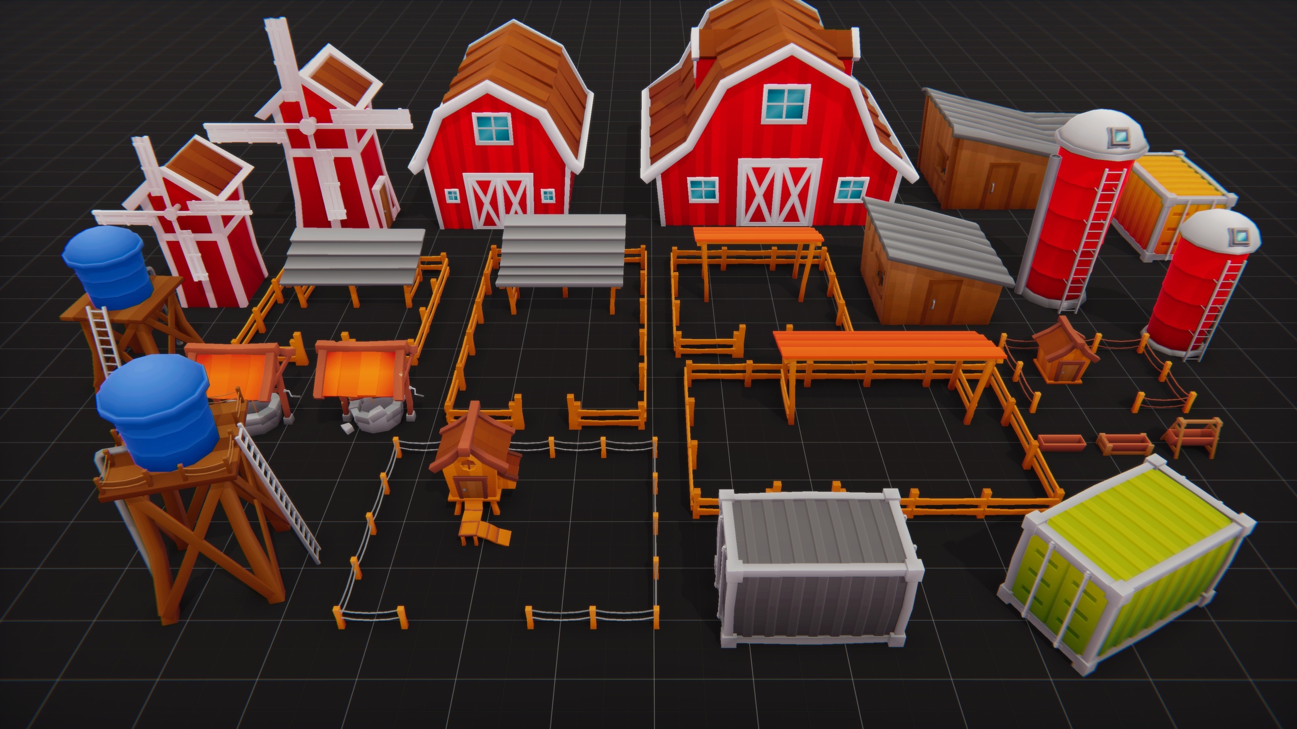 Media 1 for listing Stylized Farm Buildings - Low Poly Pack