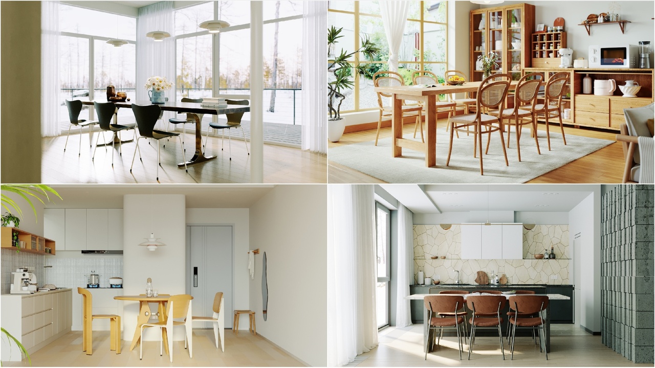 Media 1 for listing Dining Room Collection 06 - 4 Scenes