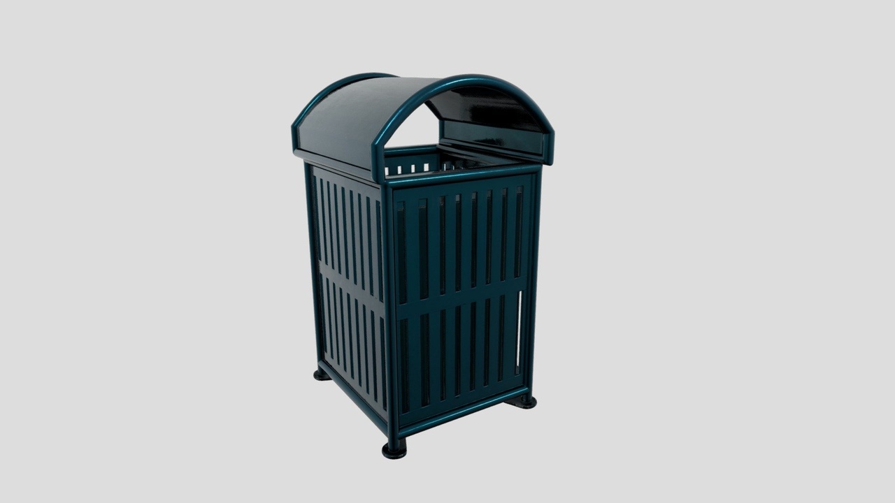 Media 1 for listing 3D Asset Commercial park trash bin | High Poly | Props | Virtual Production