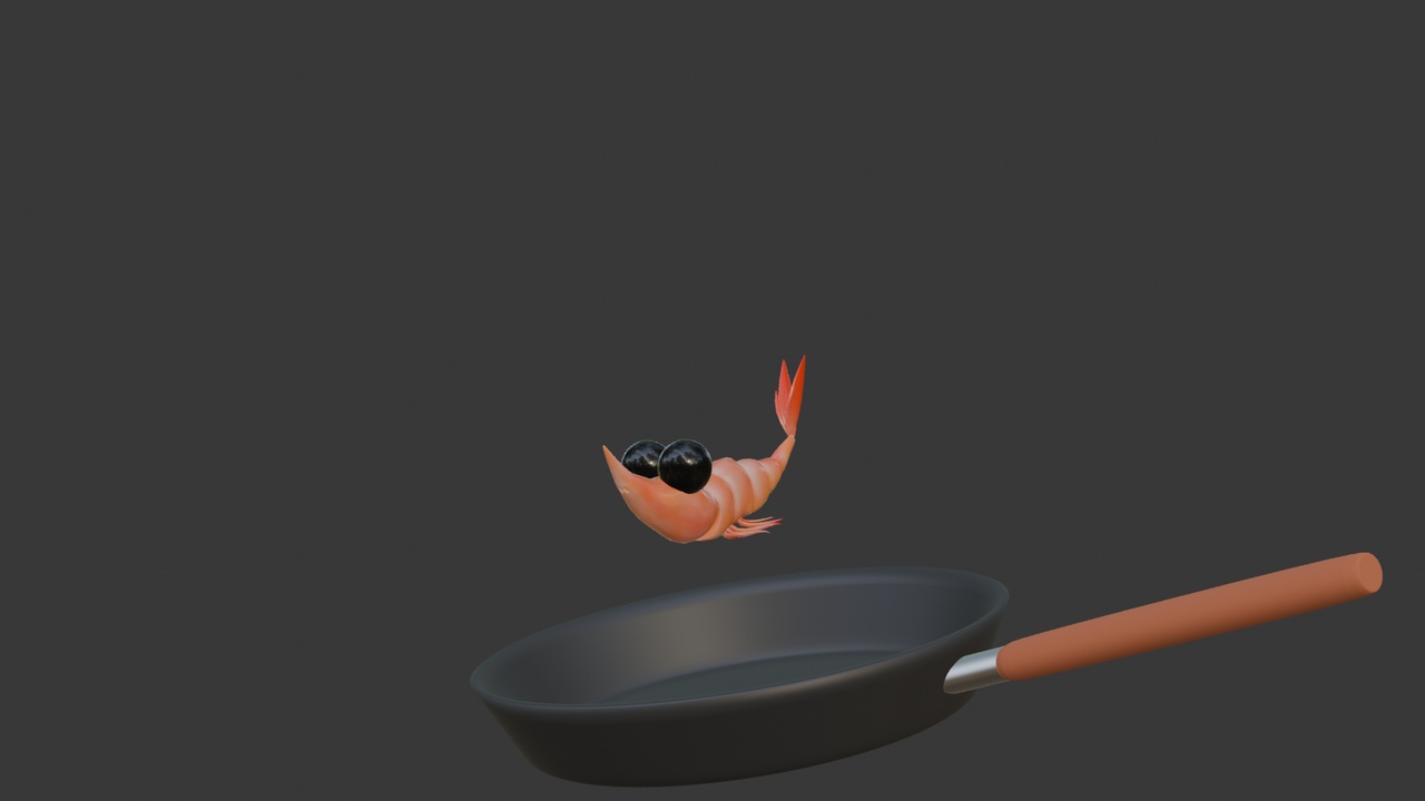 Media 1 for listing Cute Shrimp Character Rigged in Blender