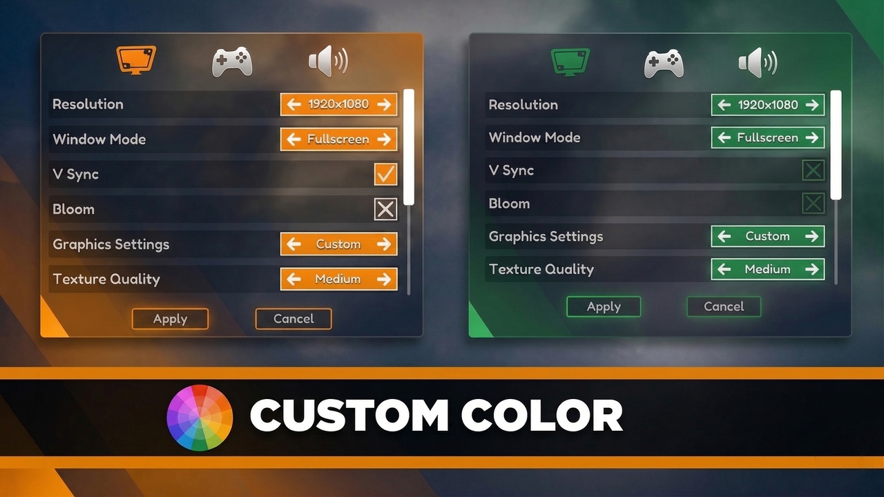 Media 1 for listing Adaptive Settings Menu