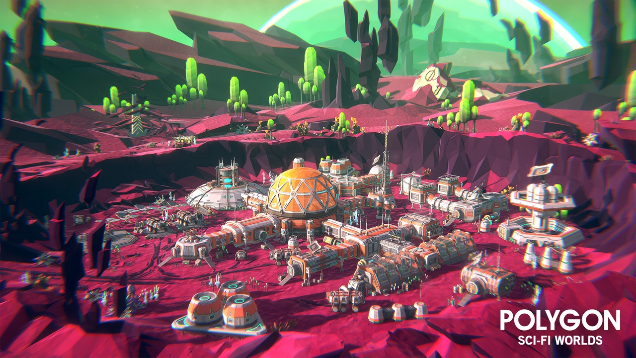 Media 1 for listing POLYGON - Sci-Fi Worlds - Low Poly Characters, Modular Environments, Vehicles