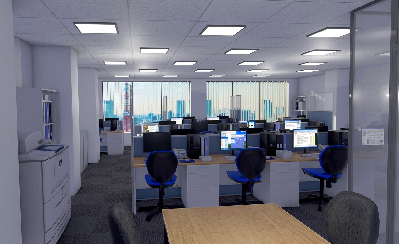 Medios 1 para el artículo Retro Japanese Office - low-poly PSX/64 style