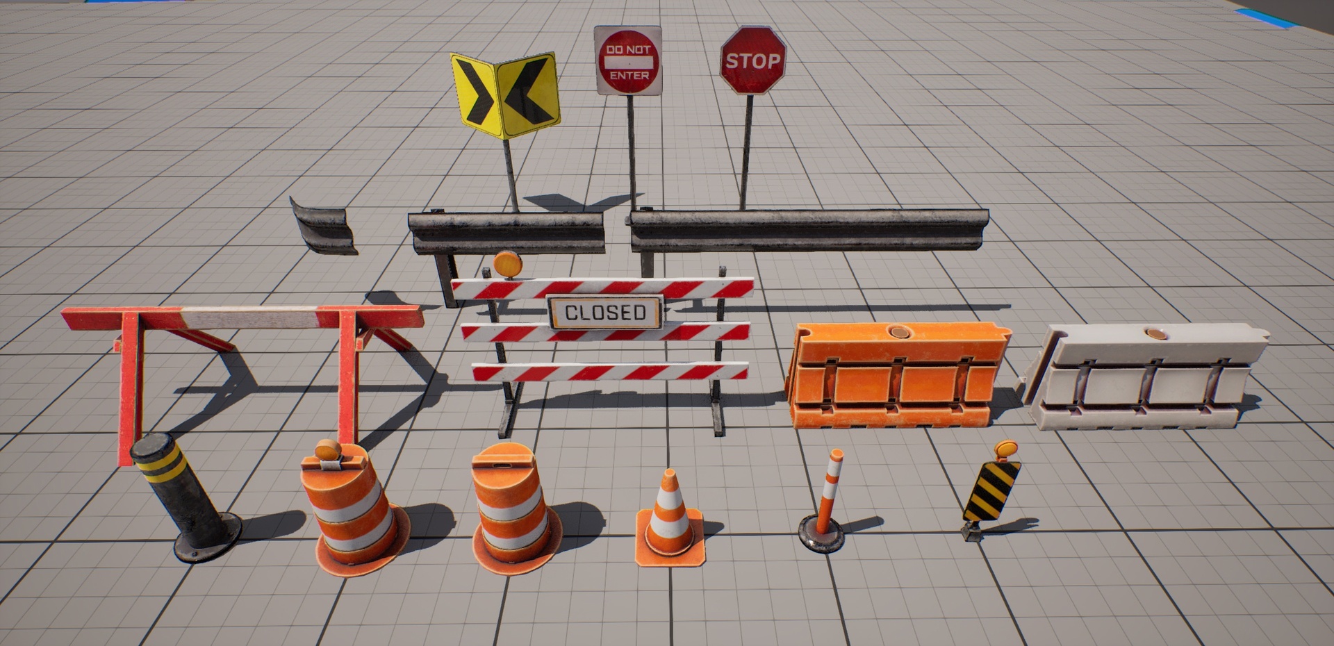 Media 1 for listing Stylized Racing / Traffic Props Pack